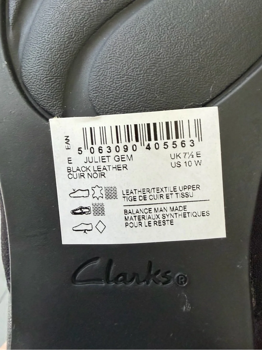 NEW Clarks Juliet Gem Slip-On Black Leather 10